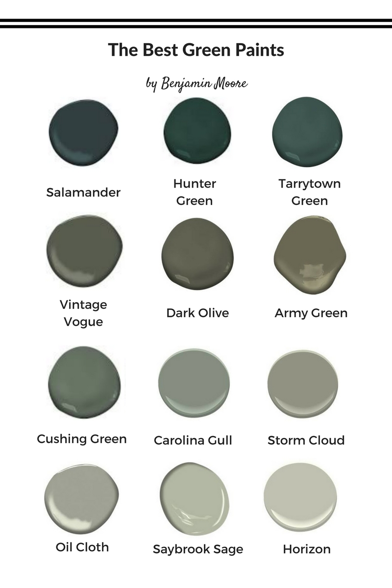 Modern Green Paint Color Scheme Benjamin Moore® — Tailored House