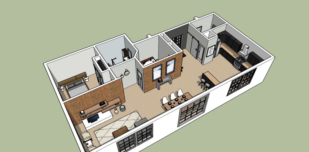 Sketchup как из 2d плана квартиры сделать 3d модель