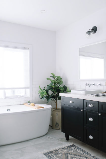 Black and White Bathroom Remodel, master bathroom design