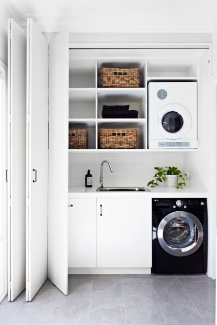 10 Ideas for a Small Laundry Space - Kristina Lynne